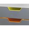 Durable Varicolor Safe 4 Drawer Set, Lockable Top Drawer, Colour Coded Desktop Storage, Grey & Assorted Coloured Drawers