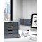 Durable Varicolor Safe 4 Drawer Set, Lockable Top Drawer, Colour Coded Desktop Storage, Grey & Assorted Coloured Drawers