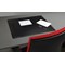 Durable Desk Mat with Contoured Edge, W530xD400mm, Black