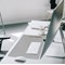 Durable Desk Mat with Contoured Edge, W530xD400mm, Grey