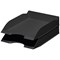 Durable Eco Self-stacking Recycled Letter Tray, Black
