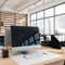 Durable Polypropylene Non-Slip Desk Mat with Contoured Edge, W650xD500mm, Clear