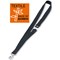 Durable Textile Lanyard 20 Eco Carabiner, 400mm, Black, Pack of 10