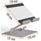 Durable Universal Adjustable Tablet Stand Rise, Adjustable Height and Tilt, Silver