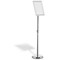 Durable Floor Stand with Aluminium Snap Frame, A4, Silver