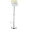 Durable Floor Stand with Aluminium Snap Frame, A4, Silver