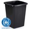 Durable Eco 90L Waste Recycling Bin Black Strong Square Durabin