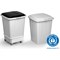 Durable Eco 90L Waste Recycling Bin Black Strong Square Durabin