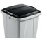 Durable Durabin Eco Recycled Plastic Square Bin Lid, 90 Litre, Black