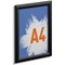 Durable Aluminium Snap Frame Notice Holder A4 Black