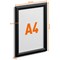 Durable Aluminium Snap Frame Notice Holder A4 Black