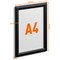 Durable Aluminium Snap Frame Notice Holder A4 Black