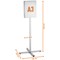 Durable Outdoor Stainless Steel Floor Stand A3 Grey