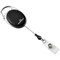 Durable Oval Badge Reel with Integrated Metal Clip, 850mm, Black, Pack of 10