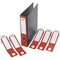 Durable Ordofix Self-adhesive PVC Spine Labels for Lever Arch File, Red, Pack of 10
