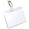Durable Visitors Name Badges, Rotating Clip, Landscape, 90x60mm, Pack of 25