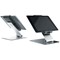 Durable Tabletop Tablet Stand, Adjustable Tilt, Silver