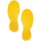 Durable Heavy Duty Adhesive Floor Marking Foot Yellow 5 Pairs 172704