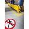 Durable Pedestrians Prohibited Floor Sign
