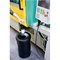 Durable Metal Waste Bin with Fire Extinguishing Lid, 30 Litre, Black