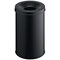 Durable Fire Extinguishing Metal Waste Bin TUV Certified 60L Matte Black