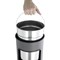 Durable Round Waste Bin with Ashtray, 17 Litre Bin and 2 Litre Ashtray, Silver