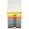 Durable Varicolor Mix 10 Drawer Set, Colour Coded Desktop Storage, White & Assorted Coloured Drawers