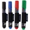 Magnetoplan MagnetoSleeves Marker Pen Holders, Black, Pack of 4