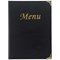 Securit Basic Range Menu Book Cover, A4, 4 Fixed Double-sided Inserts, Black