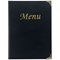 Securit Basic Range Menu Book and Box Set, 10 A4 Menu Books, 1 Menu Book Box, Black