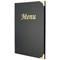 Securit Basic Range Menu Book and Box Set, 10 A4 Menu Books, 1 Menu Book Box, Black