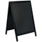 Securit Duplo Pavement Chalkboard with Lacquered Black Pinewood Frame 850x545x440mm