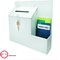 Deflecto Lockable Ballot/Suggestion Box, White