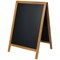Deflecto Double Sided Pavement A Frame Chalkboard 850x545x440mm Teak