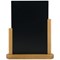 Deflecto Double Sided Medium Countertop Chalkboard Information Display Teak