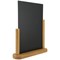 Deflecto Double Sided Medium Countertop Chalkboard Information Display Teak