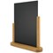 Deflecto Double Sided Medium Countertop Chalkboard Information Display Teak