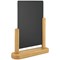 Deflecto Double Sided Medium Countertop Chalkboard Information Display Teak