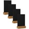 Deflecto Double Sided A5 Countertop Chalkboard Information Display Dark Oak (Pack of 4)