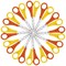 Westcott Scissors, Left Handed, 130mm, Yellow and Orange, Pack of 12