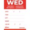 Avery Detailed Food Day Labels, Wednesday, Pack of 500