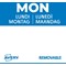 Avery Food Day Labels, Monday, Pack of 1000