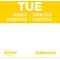 Avery Food Day Labels, Tuesday, Pack of 1000