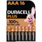 Duracell Plus AAA Batteries, 100% Extra Life, Pack of 16