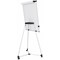 Bi-Office Earth Kyoto Mobile Non-Magnetic Easel, With Paper Roll, With Extendable Arms, 700x1000mm, Silver