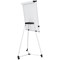 Bi-Office Earth Kyoto Mobile Magnetic Easel, With Paper Roll, With Extendable Arms, 700x1000mm, Silver