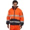 Beeswift Europa Bomber Jacket, Orange & Navy Blue, XL