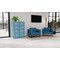 Qube 4 Drawer Filing Cabinet Pastel Blue