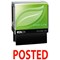Colop Green Line Word Stamp, POSTED, Red