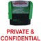 Colop Green Line Word Stamp, PRIVATE & CONFIDENTIAL, Red
